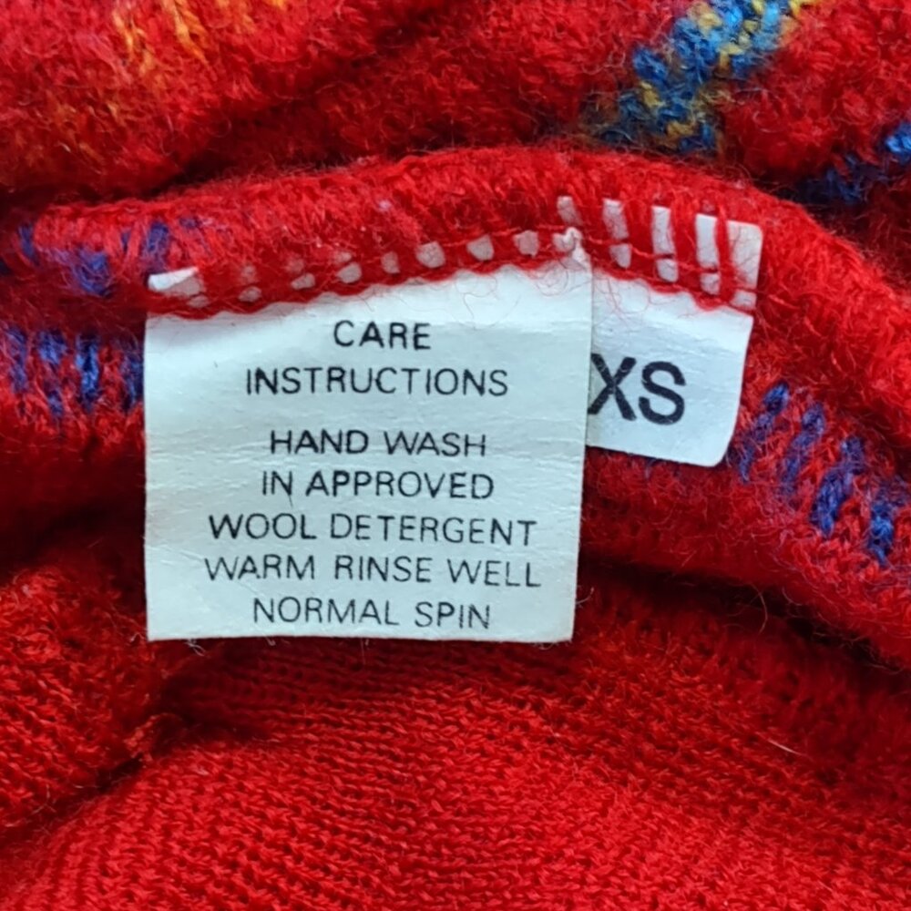 Vintage Purely Australian Clothing Co Cardigan Sweater 3D Geo Multicolor Size XS - Picture 8 of 9